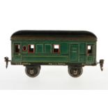 Märklin Gepäckwagen 1885, S 1, CL, 4 AT, Alterungs- und Gebrauchsspuren, Dach LS, L 20, Z 2-3