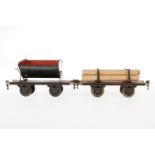 2 Märklin Güterwagen, S 1, HL, LS und gealterter Lack, L 19,5, Z 3