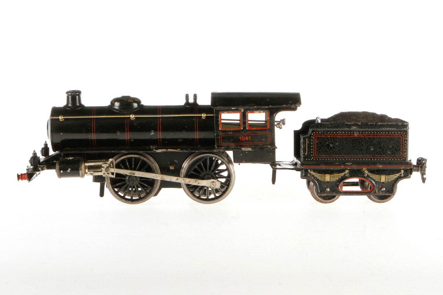 Märklin B-Dampflok 1041 mit 2A Tender, S 1, Uhrwerk intakt, CL, tw LS, tw ausgebessert, Z 2-3