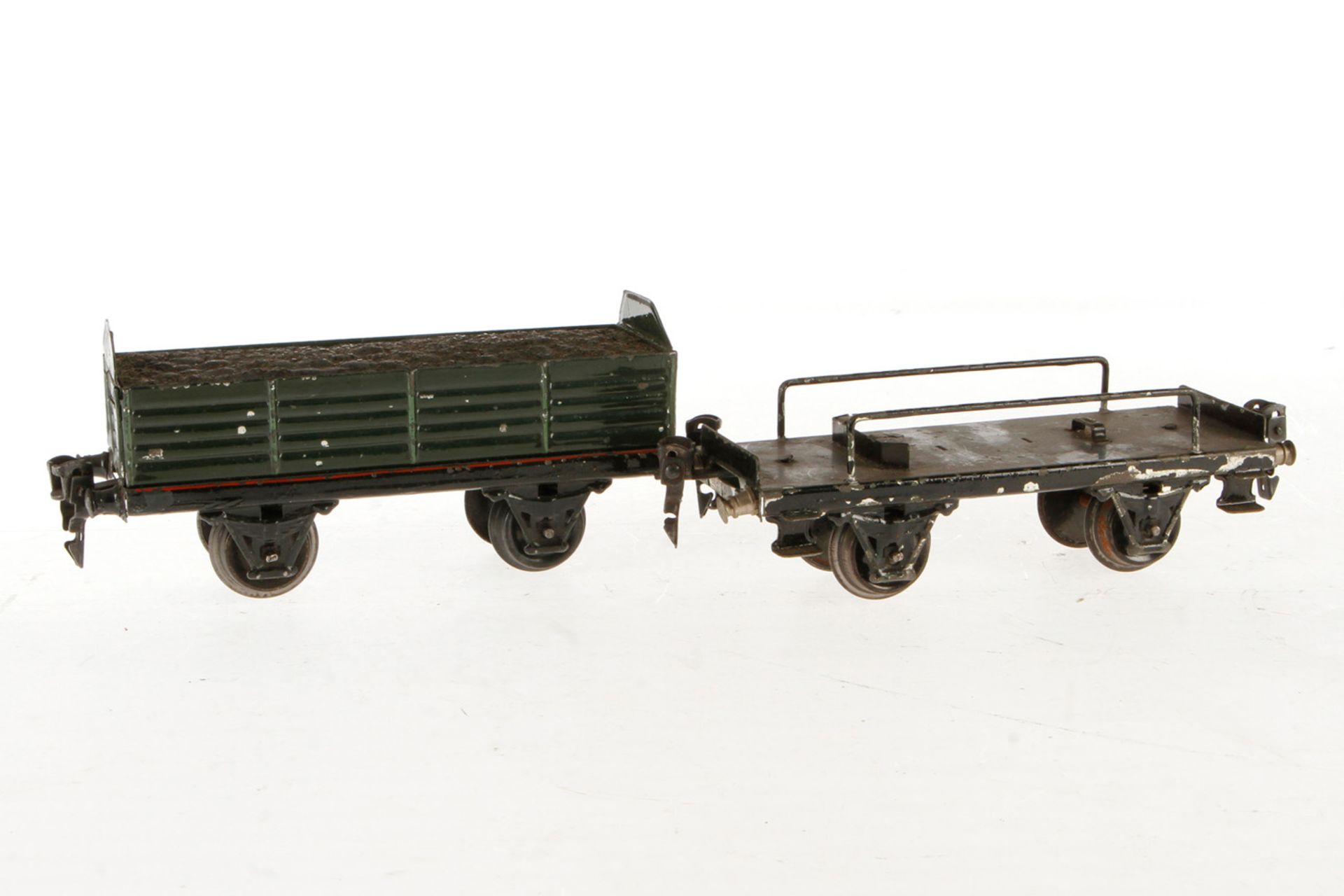 2 Märklin Güterwagen, S 0, HL, NV, LS, L 16,5, bespielt