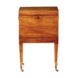 A GEORGE III FADED MAHOGANY WINE COOLER, CIRCA 1800 Of rectangular form with... A GEORGE III FADED