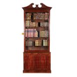 A GEORGE III MAHOGANY BOOKCASE CABINET, FOURTH QUARTER OF THE 18TH CENTURY... A GEORGE III