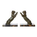 A PAIR OF FRENCH ART DECO 'LEOPARD' BOOKENDS BY PERRINA OF PARIS Each... A PAIR OF FRENCH ART