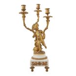 A REGENCY ORMOLU THREE BRANCH CANDELABRUM A REGENCY ORMOLU THREE BRANCH CANDELABRUM, CIRCA 1830