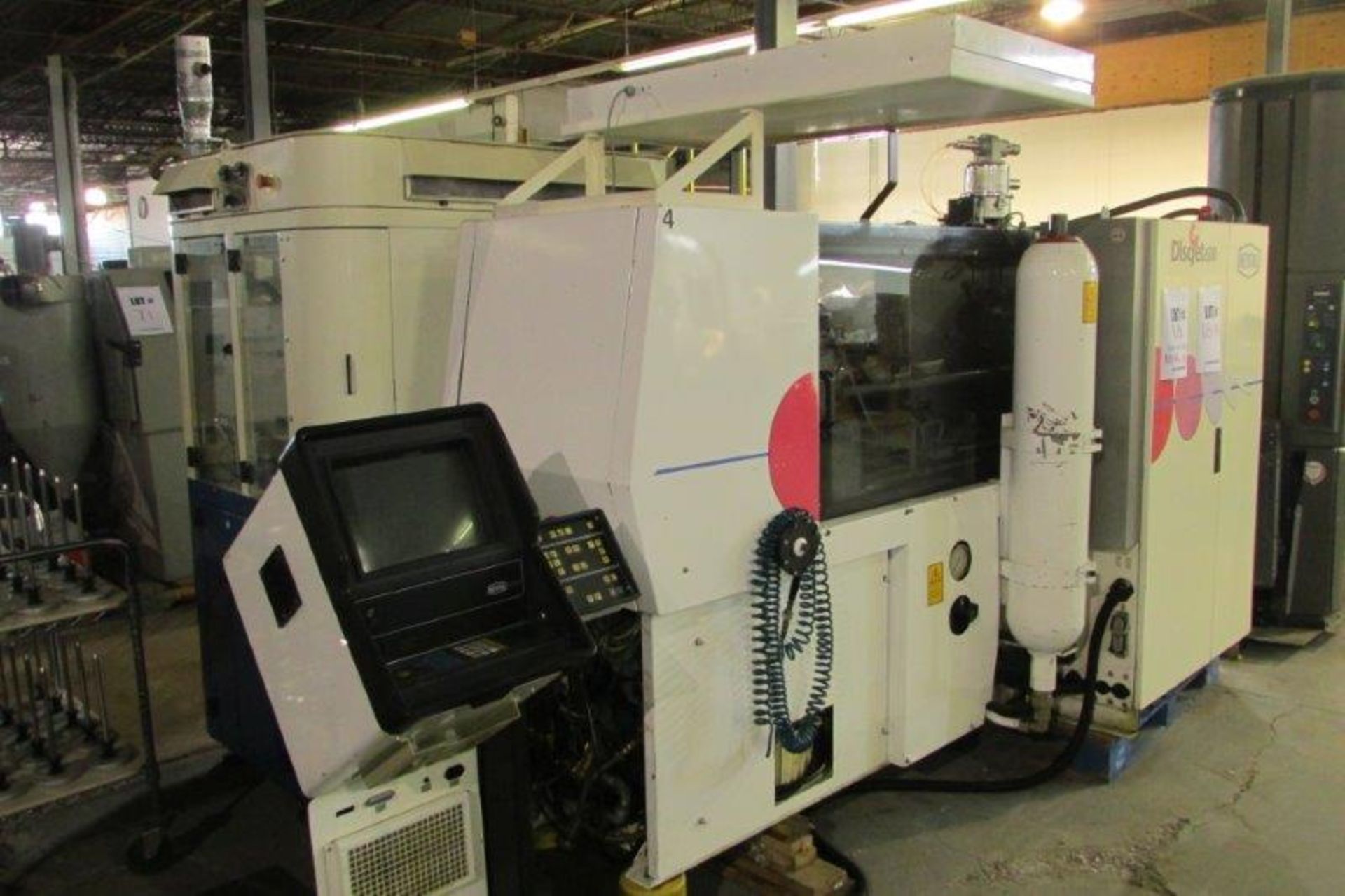 NETSTAL PLASTIC INJECTION MOLDING MACHINE, MOD: DISKJET-600 - Image 4 of 9