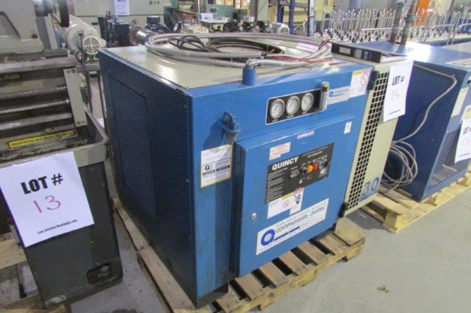 QUINCY ROTARY SCREW BELT AIR COMPRESSOR, MOD: QMB-30 - Image 2 of 2