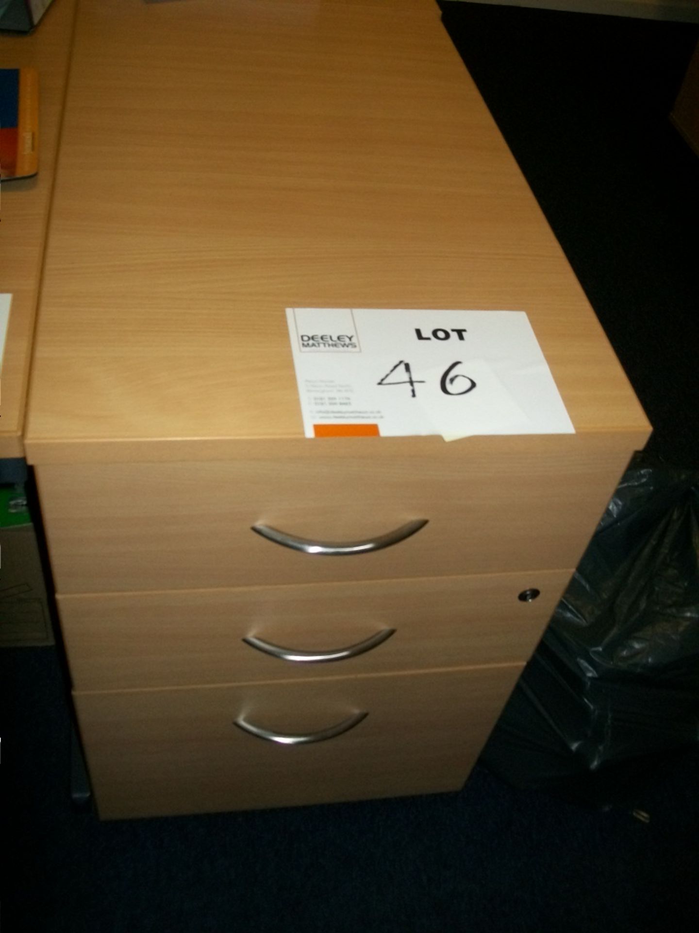 Beech effect 3 drawer PEDESTAL