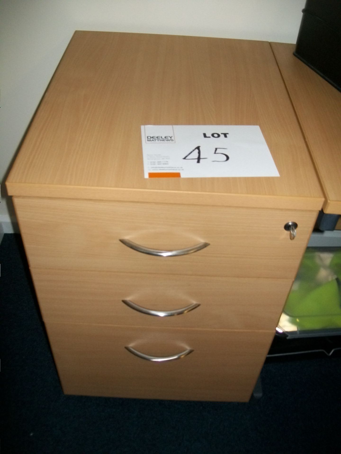 Beech effect 3 drawer PEDESTAL