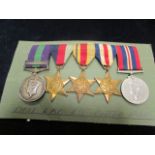 Group to 534117 LAC L J Cooter RAF - Medals GSM GVI with Palestine clasp, 1939-45 Star, Africa Star,