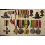Major Reginald Frederick Long RFA, awarded the Military Cross and MID. Medals - MC unnamed as