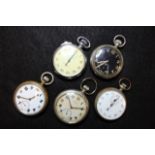 Military Pocket Watches - Type G.1. reverse W/D stamped with numbers. Moderis W/D stamped G.S.T.P.