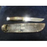 German NA2 sheath knife possibly for the Hitler Youth, by Emil Voos of Solingen. Polished blade 5.¼"