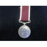 Army LSGC Medal EDVII named to 3245 Pte A J Leggett Suffolk Regt. VF