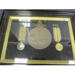 BWM & Victory Medal + Death Plaque to 129670 Gnr Arthur Hoare RA. Killed In Action 21/11/1916 with