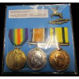 BWM & Victory Medal + Territorial Force War Medal to 267509 Cpl James Toseland Oxf & Bucks L.I. (