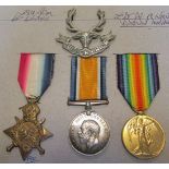 1915 Star Trio to S/6478 Pte (later Sjt) A Gray Seaforth Highlanders. EF (3)