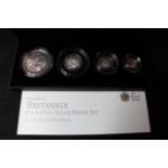 Britannia Silver Four coin set 2010. Proof FDC with some slight toning