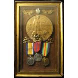 BWM & Victory Medal to 1604 Pte George Wheeler R.Berks Regt, Death Plaque, plus Metropolitan