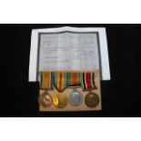 Group to 3577 Pte Percy R. Gladwell A.P.C. Medals - BWM & Victory, Defence Medal and GVI Special