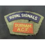 Cloth badges Royal Signals Durham ACF cloth badges