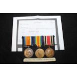 BWM & Victory Medal with GVI Special Constabulary Medal to 202604 Pte Frederick G. Withers (2/5th)