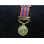 Miniature Medal - old India General Service Medal 1854 with Northwest Frontier. GVF