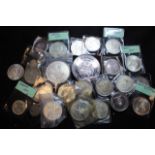 World Silver Coins & Medals (26) 19th-20thC including many crown-size and larger, mixed grade.