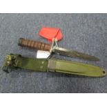 Bayonet: U.S. M1 Carbine Bayonet Pattern U.S. M4. Crossguard stamped 'U.S. M4 and 'CAMILLUS' (