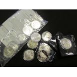 World Proof & BU Commemorative Coins and Medallions (16) mostly silver, modern, in capsules, high