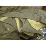 WW2 1940 Canadian pattern battle dress blouse trousers kit bag belt water bottle etc, to a Warrant