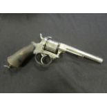 19th Century large frame Belgium pin fire revolver nice gun with engraved frame and most of its