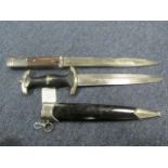 COPY German SS Dagger with Scabbard and Army Bayonet to 16 Panzer Grenadier Division (no