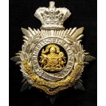 Helmet Plate - The Manchester Regiment 2nd Volunteer Battalion, QV, silvered