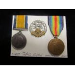 BWM & Victory Medal to 35433 Pte E G Boyles Hamps Regt. VF (2)