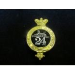 Helmet badge 24th Foot, Victorian Glengarry badge