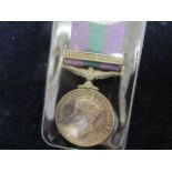 GSM GVI with Palestine 1945-48 clasp to 14868083 Sgt J E H Hubbard RAC. GVF