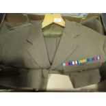 Coldstream Guards Officers service dress tunic, named Major G.W.Tuffnell with WW2 onwards ribbons,