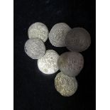 Islamic (7) 14thC late Mongol colonial / Muzaffarid silver Dirhems, various including Shiraz Mint, F