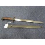 Bayonet: Swedish Model: 1914 bayonet for use with the Model 1896 Rifle. Ricasso marked 'EJ AB'. Good