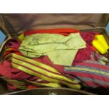 Victorian Edwardian officers dress uniforms sashes etc, in vintage suit case named to D H Gordon