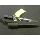 Bayonet: L1A3 British bayonet for the self loading rifle. All steel manufacture marked 'LIA3 - 960-