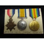 1915 Star Trio to 15494 Pte R Taylor Worcester Regt. VF (3)