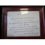 Framed Mentioned In Despatches certificate named to 90487 Pte/A.Cpl J S A Dyer RAMC attd HQ, X