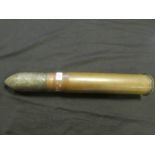 WW1 6ld shell case and head with WW1 shrapnel shell with head poss 13ld