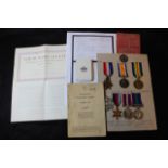 Family medals - 1915 Star Trio and Silver War Badge No 3777 (for sickness) to 7269 Pte George A.