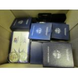 USA, a collection of commemorative coins and sets, 19th-21stC, including 15 cased items and sets,