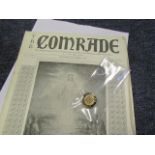 WW1 Ephemera: An original and rare copy of 'The Comrade' The official magazine of the Comrades of