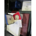 Collection of World & GB Silver Proof / BU boxed issues in a stacker box , many with certificates (