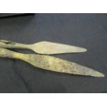 Spear heads two excavated examples age or nationality not known could be medieval of earlier