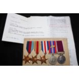 Group 1939-45 Star, Africa Star, France & Germany Star, War Medal with MID and GVI Regular Army LSGC